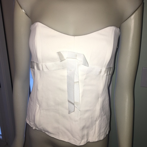 White boned corset bustier strapless top - Picture 11 of 16